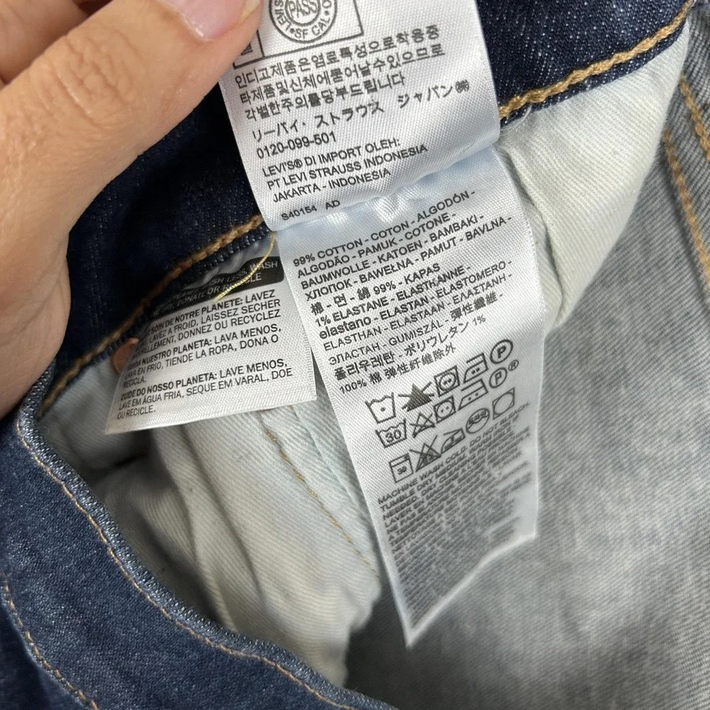 Levis 541 Jeans Mens 40x34 Blue Denim Taper Stretch Premium Big‎ E